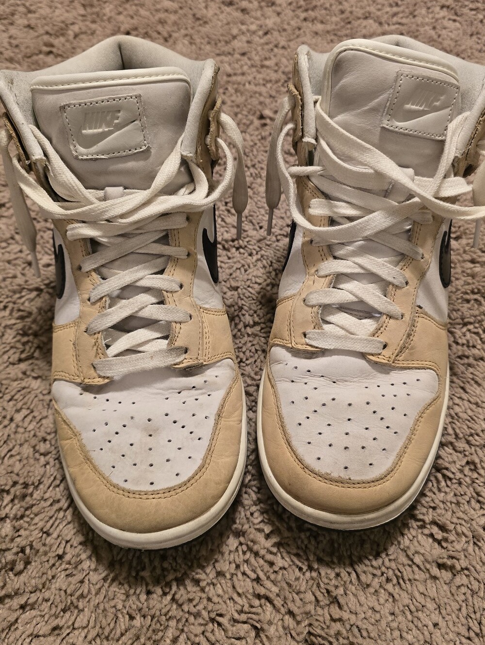 Nike Dunk High Premium Sesame Obsidian Womens Size 7.5 DX2044-101 Suede SNEAKERS